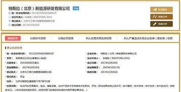 特斯拉北京設(shè)立新能源研發(fā)公司，布局電池、光伏與軟件開發(fā)新藍(lán)圖